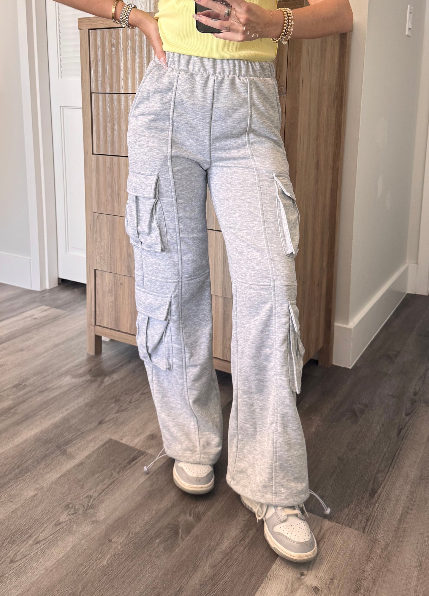 Grey Cargo Sweatpants