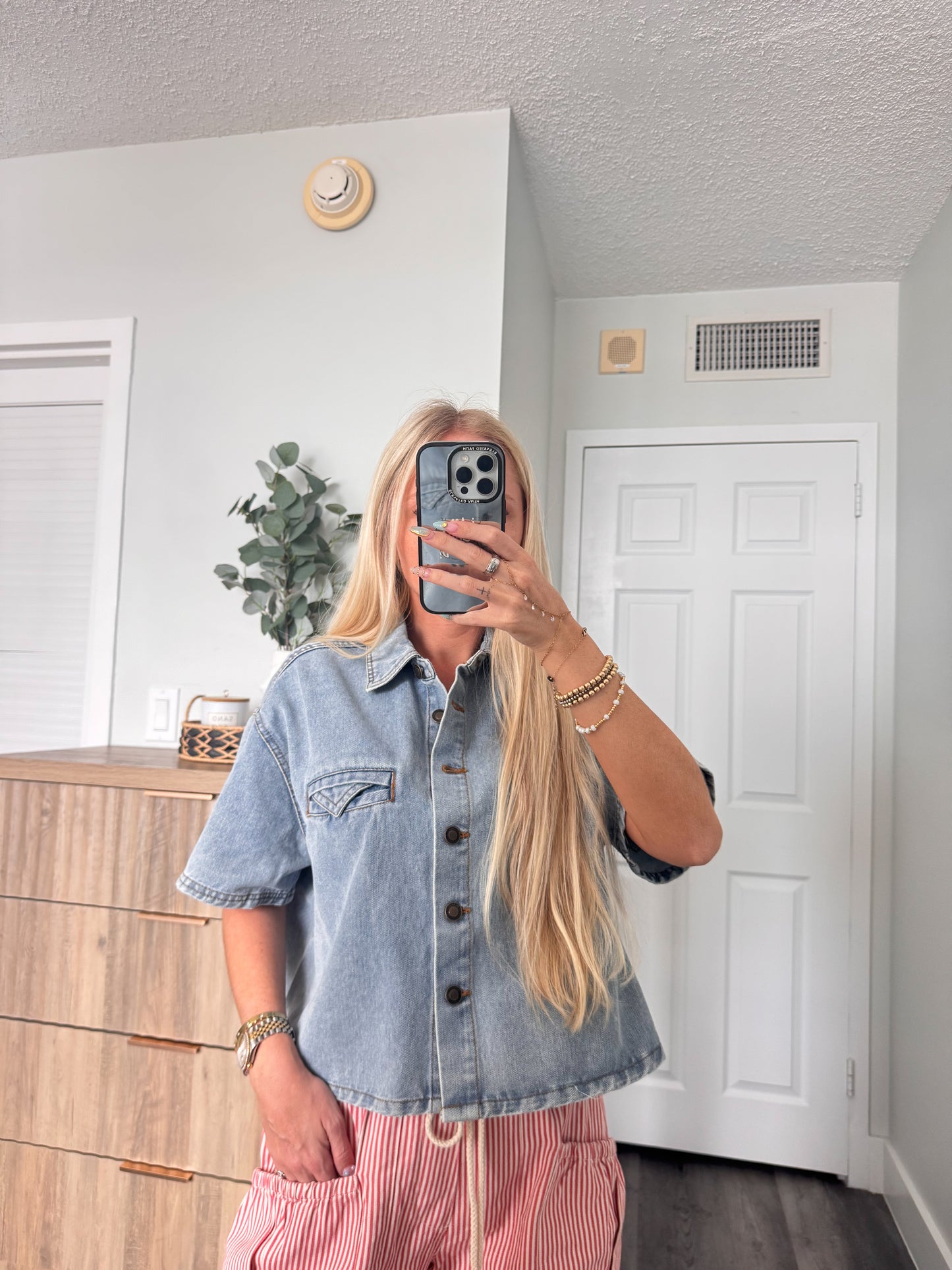 Amelia Denim Top