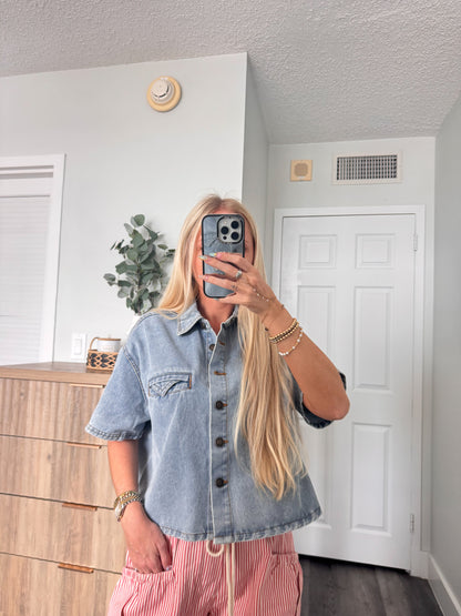 Amelia Denim Top