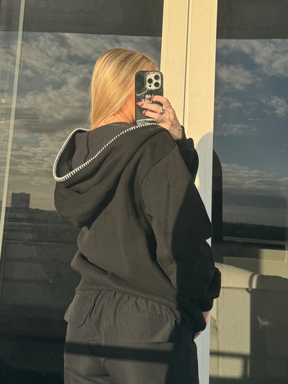 Black / White Stitch Jacket