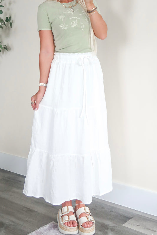 Boho Gauze Midi Skirt