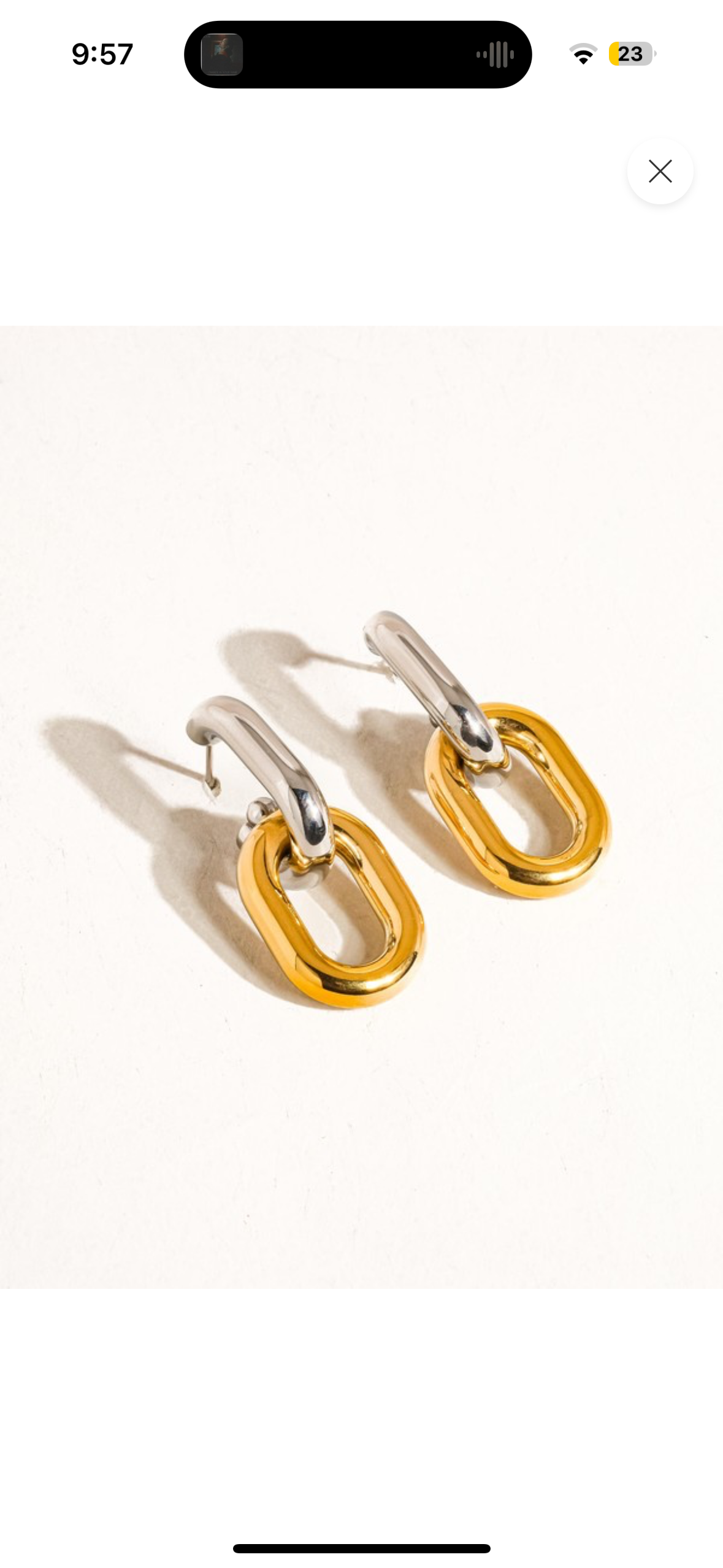 Two tone Earrings