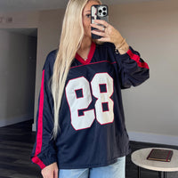 89 Red/ Navy Long Sleeve Jersey