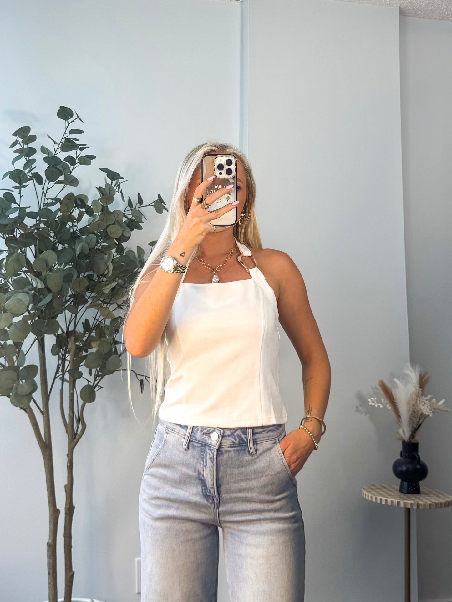 Chic Romance Halter Tank Top