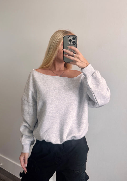 Do Not Disturb Off the Shoulder Sweatshirt