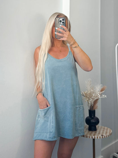 Everleigh Mineral Wash Romper Dress