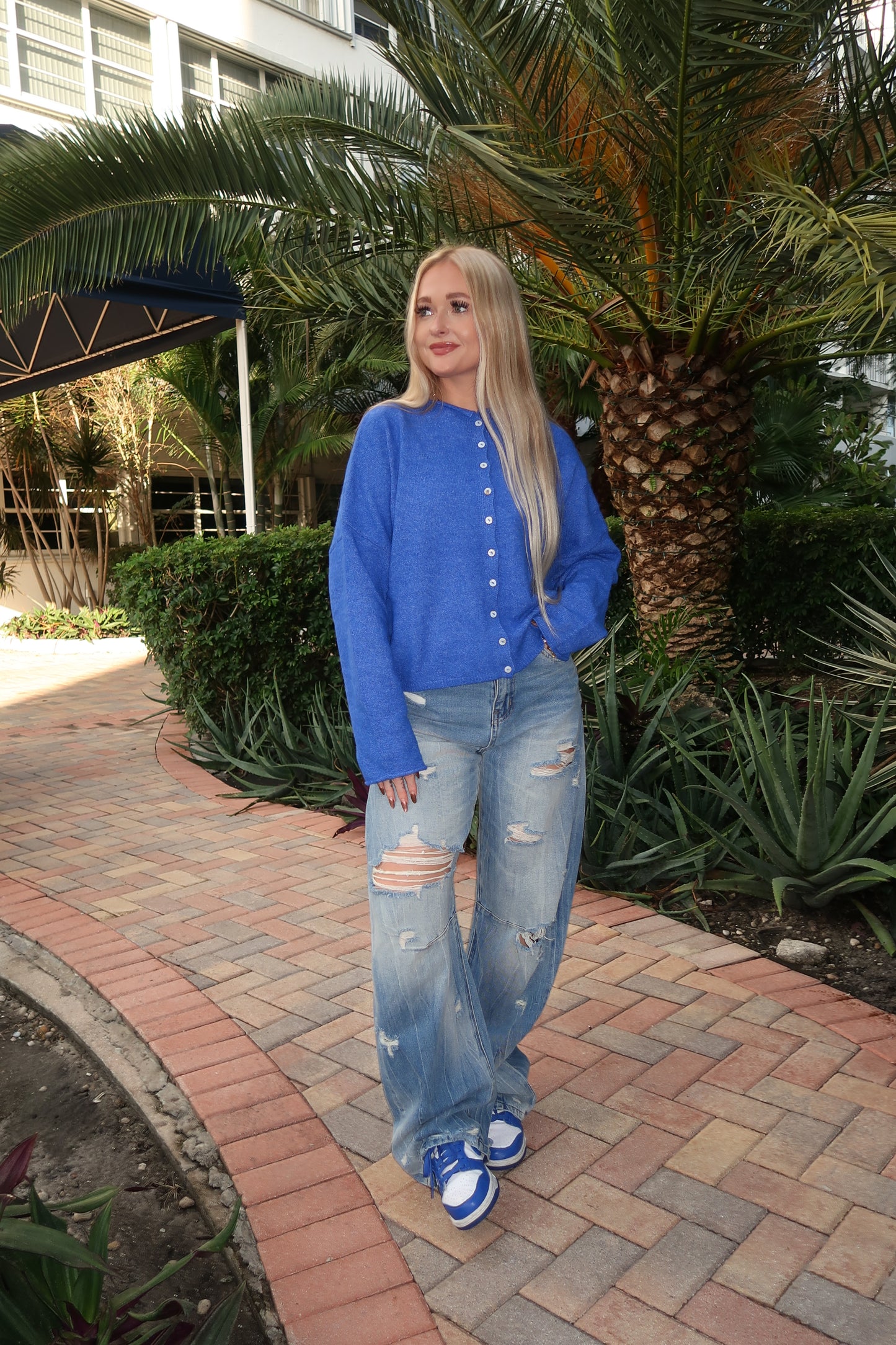 Alexa Cardigan- Blue