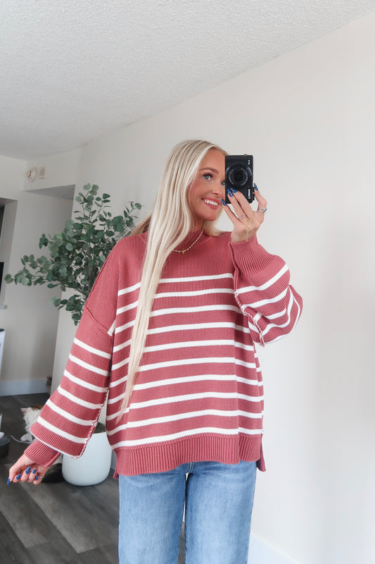 Best Time Striped Sweater