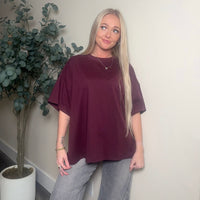 Burgundy Oversized Shirt