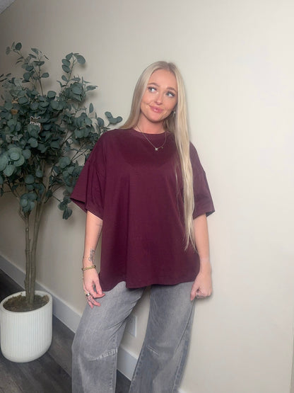 Burgundy Oversized Shirt
