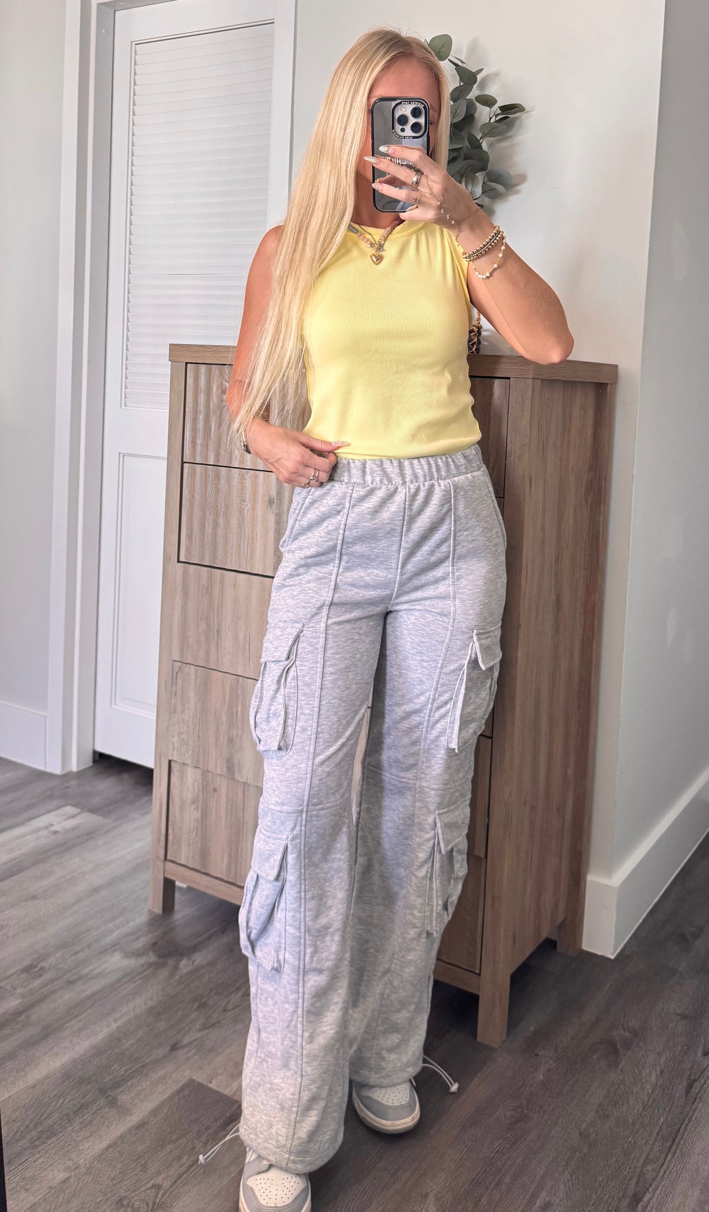 Grey Cargo Sweatpants