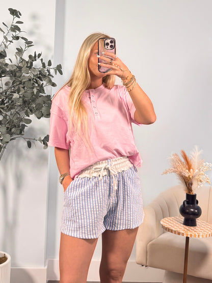 Blue Tide Striped Shorts