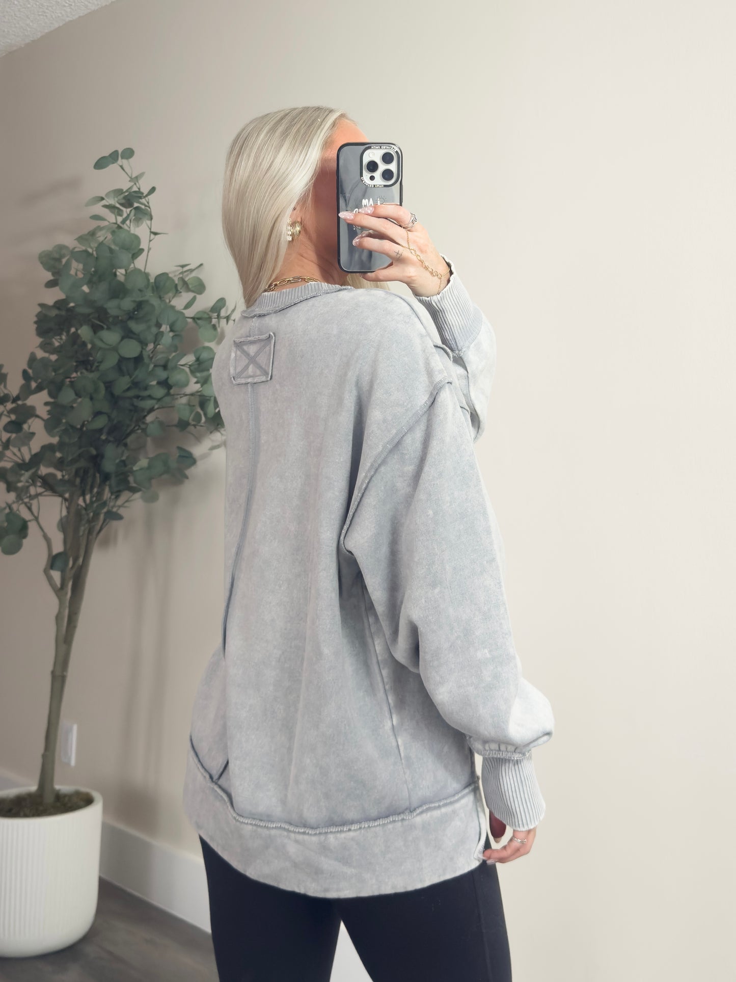 Soft Side Sweatshirt- Grey