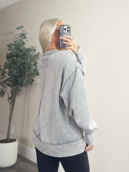Soft Side Sweatshirt- Grey